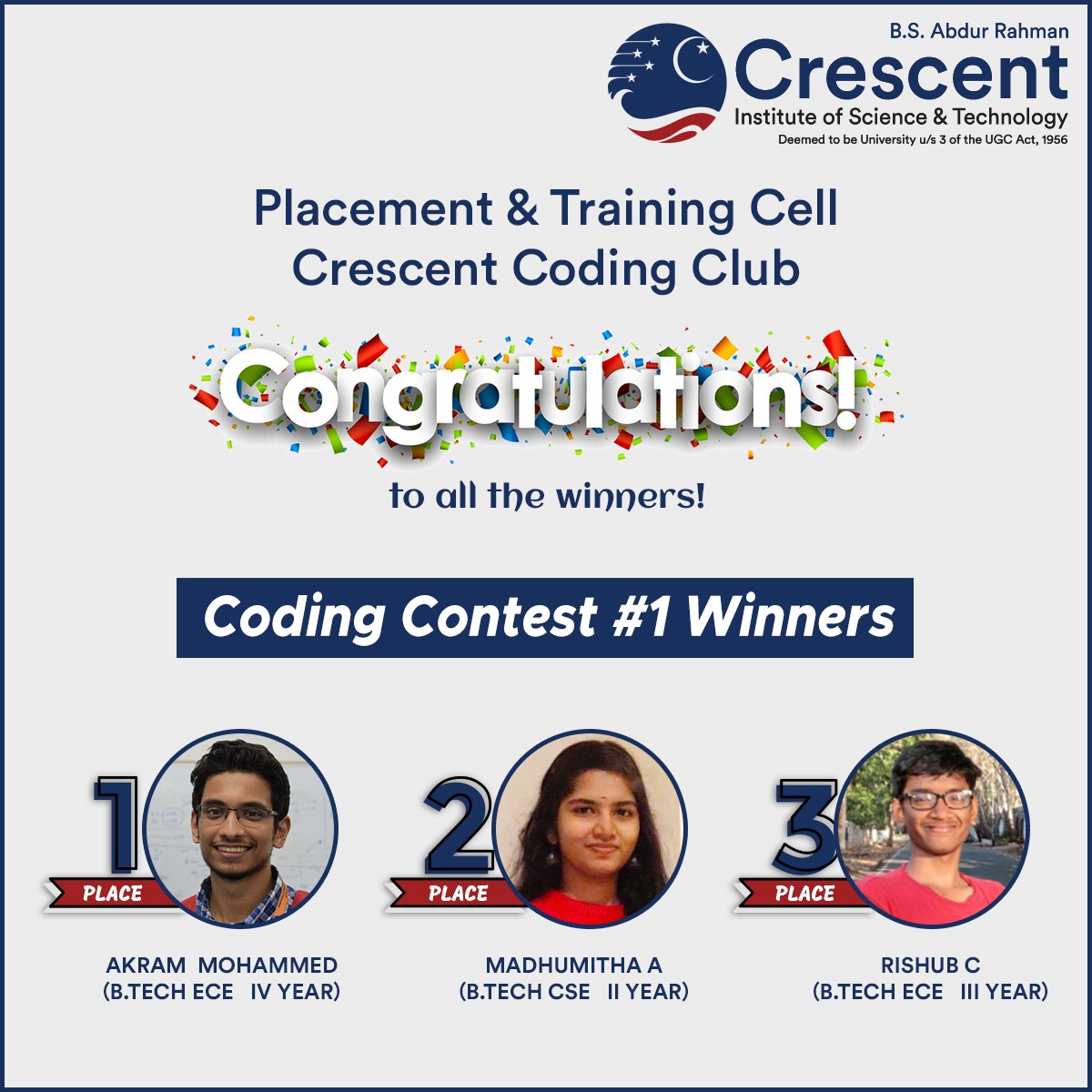 Coding Contest #1 Winners