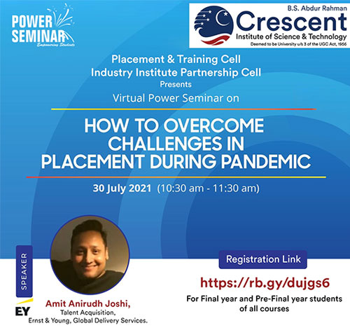 Power Seminar-How to overcome Challenges in Placement during Pandemic
