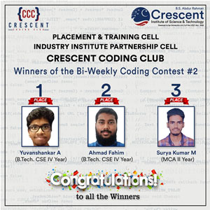 Bi - Weekly Coding Contest #2  Winners